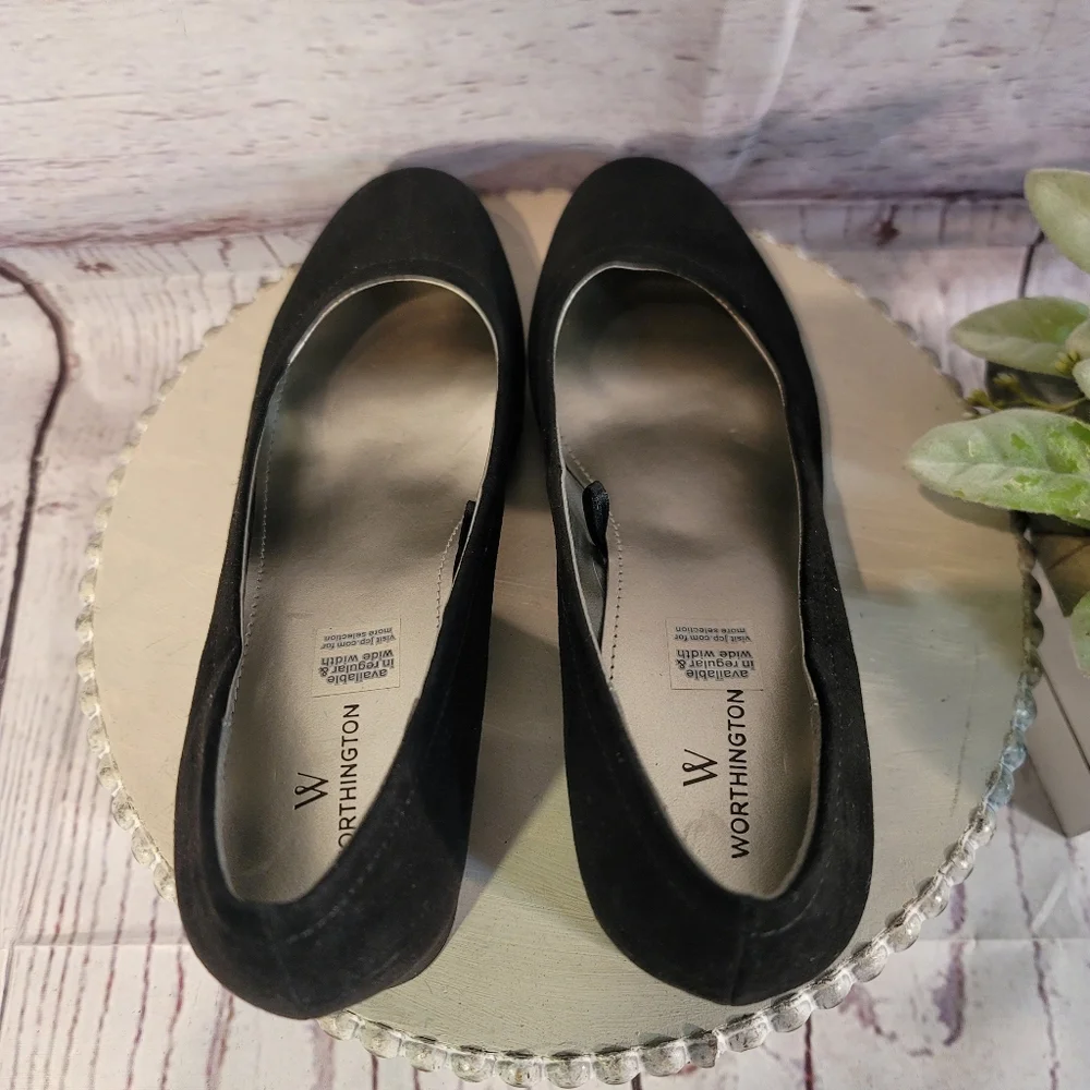 NWOT Worthinton LANA Black Women's Block Heel Pump Shoes Size 8.5